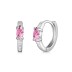 Vintage Pink Marquise Zirconia Hoop Earrings 60200181