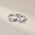 Vintage Pink Marquise Zirconia Hoop Earrings 60200181