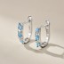 Shiny Blue Marquise Zirconia Hoop Earrings 60200182