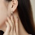 Sparkle Heart Zirconia U Hoop Earrings 60200184