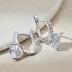 Sparkle Heart Zirconia U Hoop Earrings 60200184