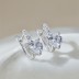 Sparkle Heart Zirconia U Hoop Earrings 60200184