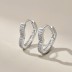 Full Zirconia Heart Hoop Earrings 60200185