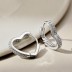 Full Zirconia Heart Hoop Earrings 60200185