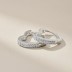 Full Zirconia Heart Hoop Earrings 60200185