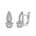 Shiny Zirconia Clip Hoop Earrings 60200186