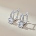 Shiny Zirconia Clip Hoop Earrings 60200186