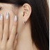 Classical Zirconia U Hoop Earrings 60200187