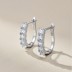 Classical Zirconia U Hoop Earrings 60200187