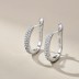 Classical Zirconia U Hoop Earrings 60200188