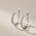 Classical Zirconia U Hoop Earrings 60200188