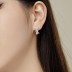 Shiny Zirconia Bow U Hoop Earrings 60200189