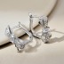 Shiny Zirconia Bow U Hoop Earrings 60200189