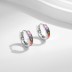 Sparkle Colorful Square Zirconia Hoop Earrings 60200190