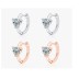 Sparkle Heart Zirconia Hoop Earrings 60200191