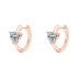 Sparkle Heart Zirconia Hoop Earrings 60200191