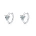 Sparkle Heart Zirconia Hoop Earrings 60200191