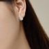 Shiny Teardrop Zirconia U Hoop Earrings 60200192