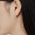 Shiny Teardrop Zirconia U Hoop Earrings 60200192