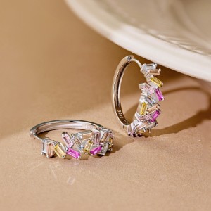 Sparkle Cluster Zirconia Hoop Earring 60200194
