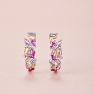 Sparkle Cluster Zirconia Hoop Earring 60200194