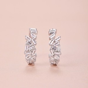 Sparkle Cluster Zirconia Hoop Earring 60200194