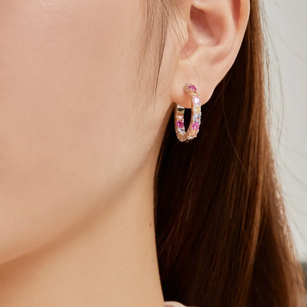 Rainbow Classic Zirconia Hoop Earring 60200195 - image1
