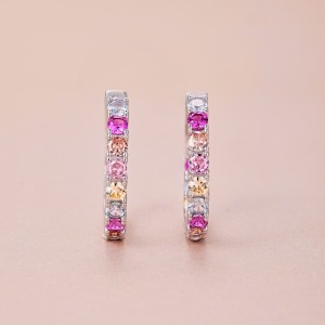 Rainbow Classic Zirconia Hoop Earring 60200195