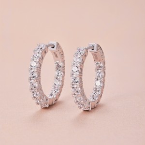 Rainbow Classic Zirconia Hoop Earring 60200195