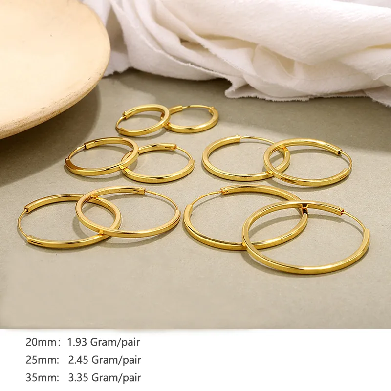 Classic Minimalism Hoop Earrings 60200198 - image3