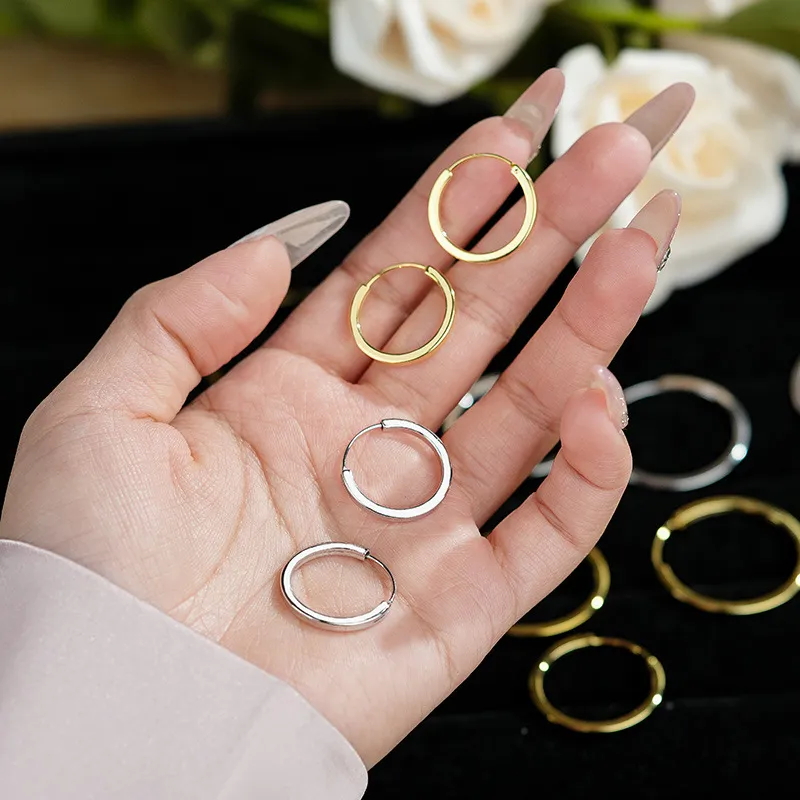 Classic Minimalism Hoop Earrings 60200198 - image2