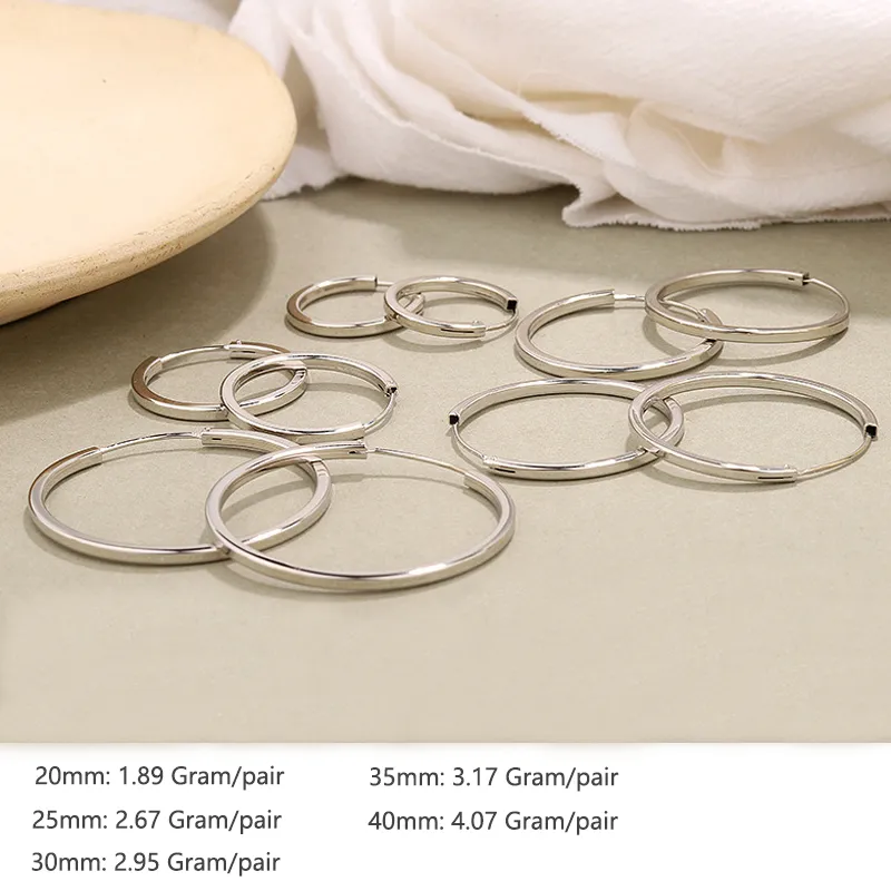Classic Minimalism Hoop Earrings 60200198 - image4