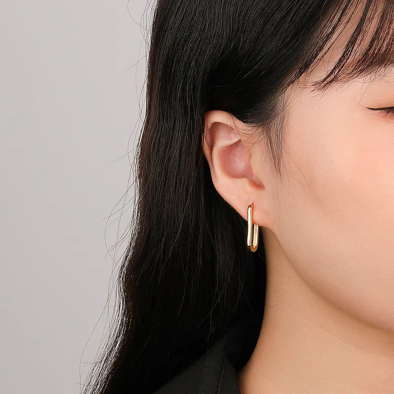 Classic Rectangle Hoop Earring 60200203 - image2