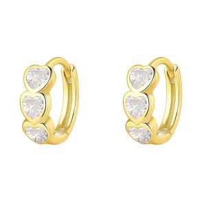 Lovely Heart Zirconia Hoop Earring 60200205