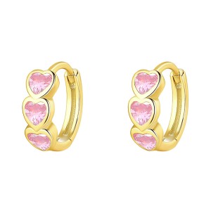 Lovely Heart Zirconia Hoop Earring 60200205