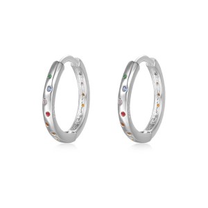 Vintage Rainbow Zirconia Hoop Earring 60200207