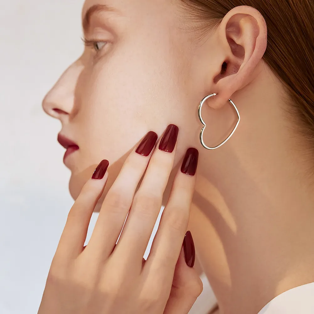 51mm Classic Heart Hoop Earrings 60200213 - image1