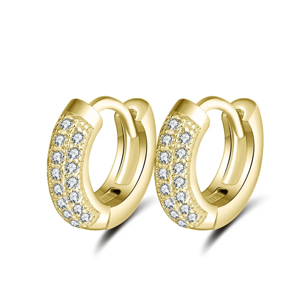 925 Sterling Silver Zirconia Hoop Earring 60200219