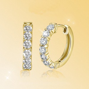 S925 Minimalist Zirconia Hoop Earring 0200220