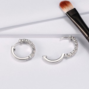 S925 Minimalist Zirconia Hoop Earring 0200220