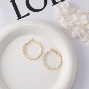 S925 Sparkle Zirconia Big Hoop Earring 60200221