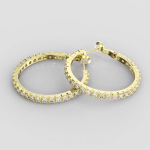 S925 Sparkle Zirconia Big Hoop Earring 60200221