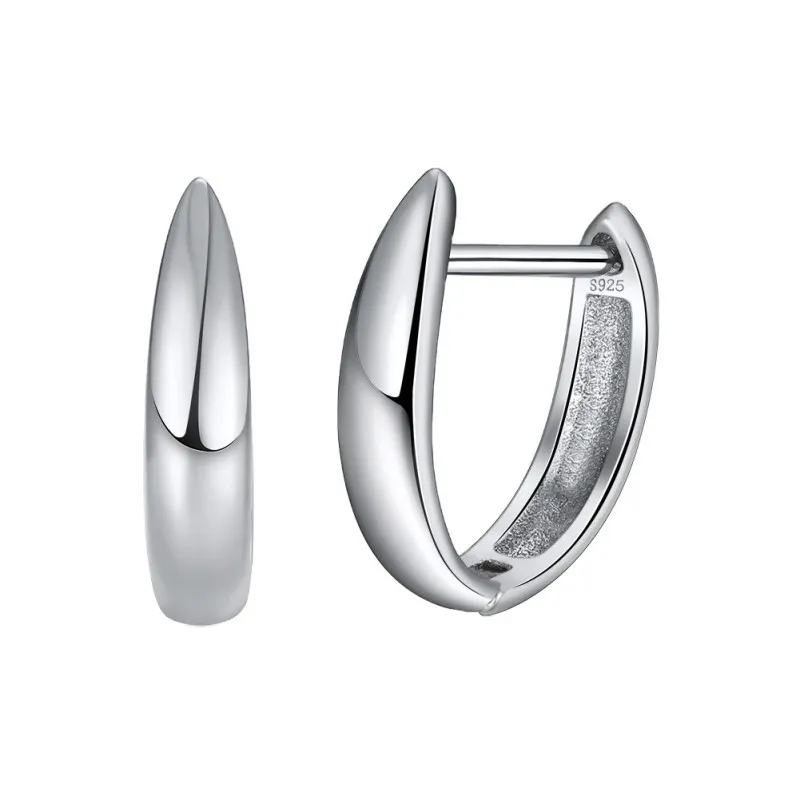 925 Sterling Silver Hoop U-shaped Earring 60200223