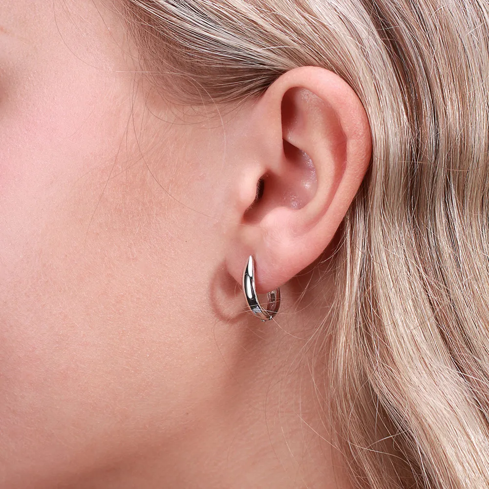 925 Sterling Silver Hoop U-shaped Earring 60200223 - image1
