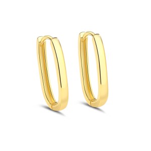 925 Sterling Silver 20mm Long U-shape Hoop Earring 60200240