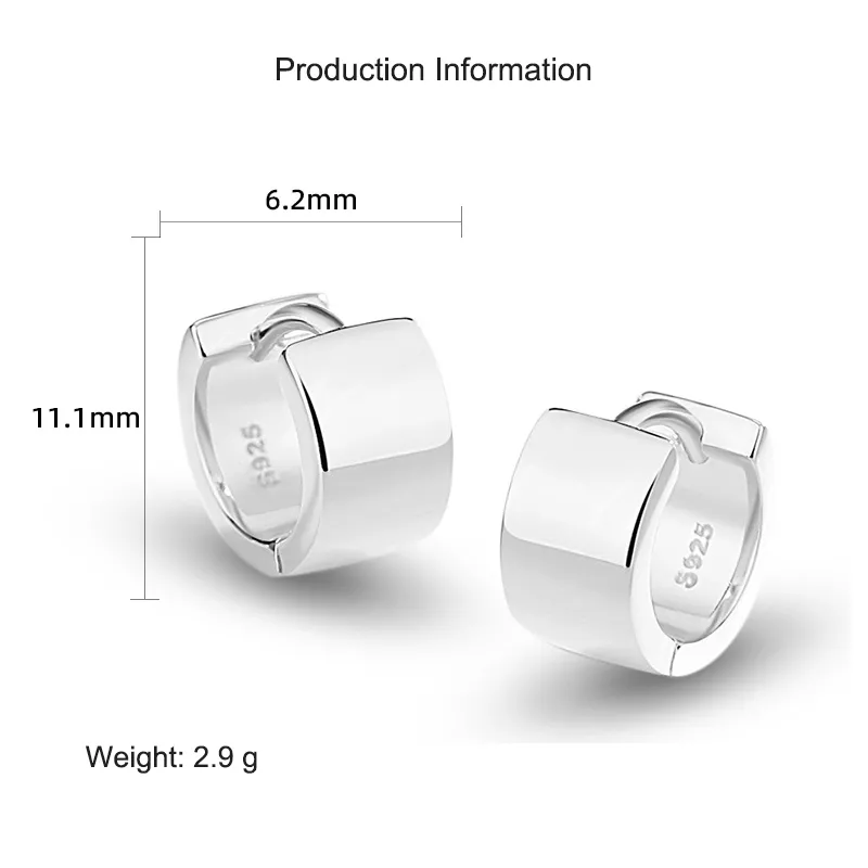 925 Sterling Silver Polished Hoop Earring 60200252 - image2