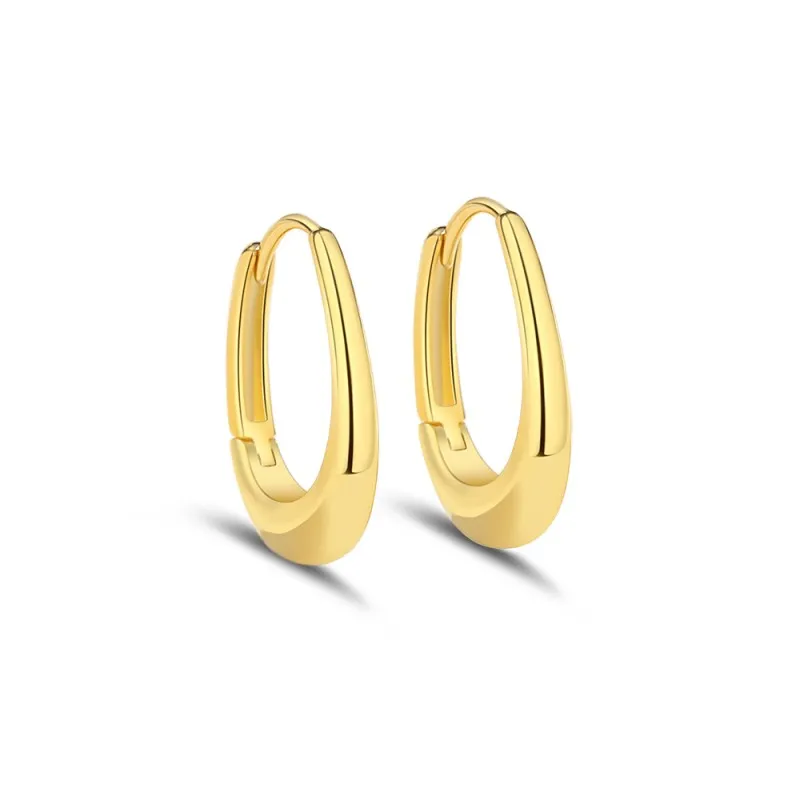 925 Sterling Silver U-shaped Hoop Earring 60200264