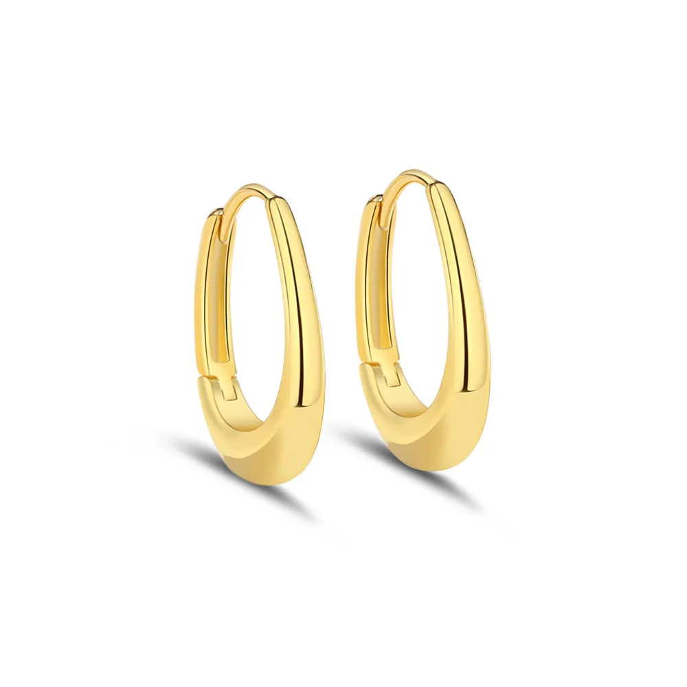 925 Sterling Silver U-shaped Hoop Earring 60200264