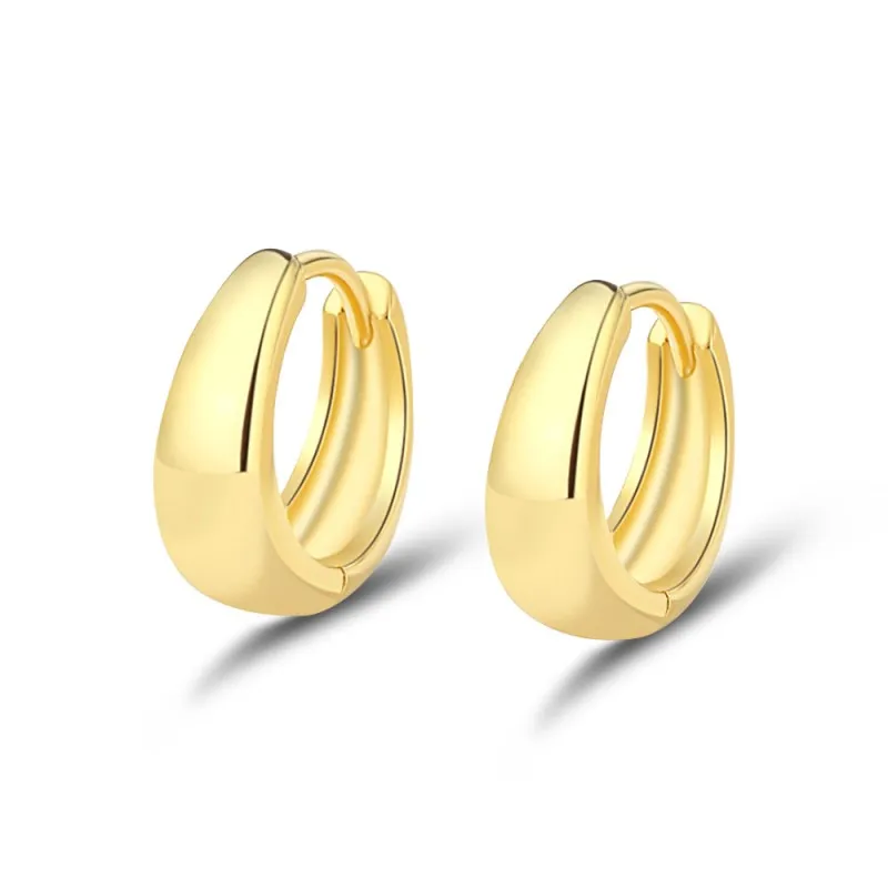 925 Sterling Silver C-shaped Hoop Earring 60200268