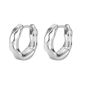 925 Sterling Silver Möbius Twist Hoop Earring 60200276
